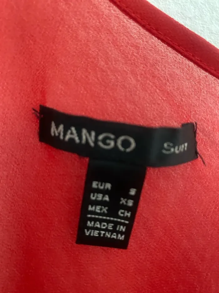 Robe MANGO portefeuille habillée rouge et son déshabillé - photo numéro 3