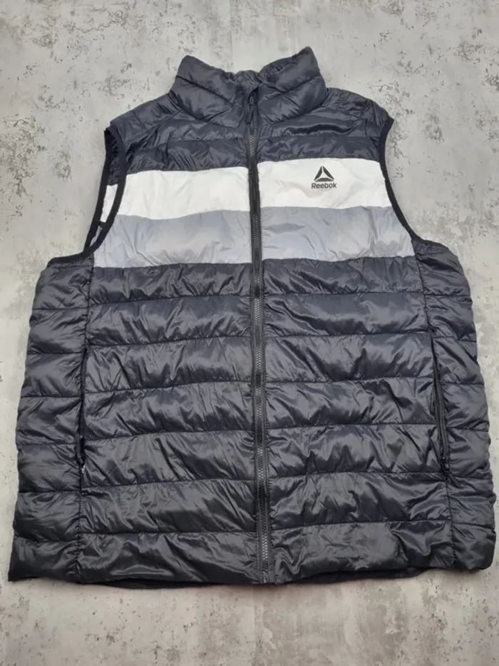 Doudoune sans manches Reebok noire XXL Homme (mesures en photos)
