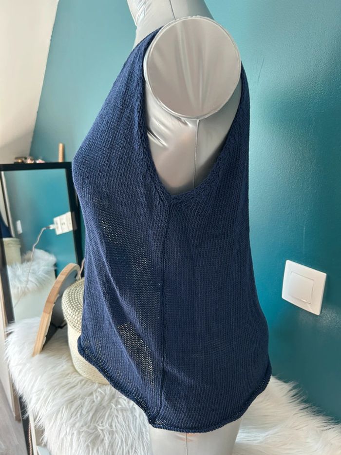 Débardeur en maille bleu marine - Neuf - By Coco - photo numéro 3