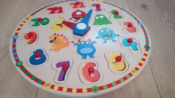 Puzzle en bois éducatif horloge 🎄 - photo numéro 2