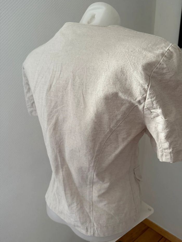 Blouse vintage en lin en très bon état taille 38-40 - photo numéro 5