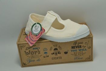 Cienta - Sandales en toile Blanc (P.34)