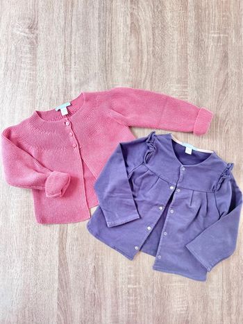 2 gilets bébé fille