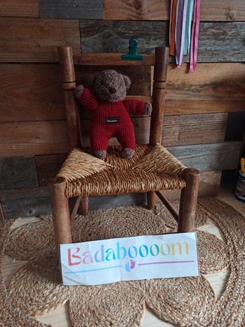 Peluche petit ours tricotou rouge jemini vintage tbe