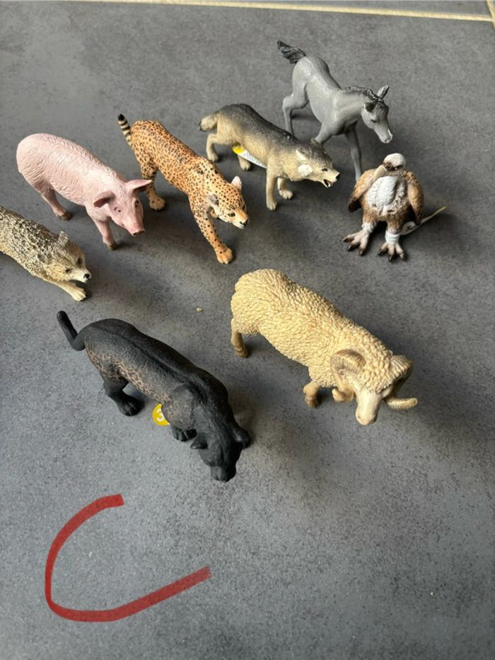 Animaux schleich flamant rose brebis lama chèvre biche renard chien éléphant - photo numéro 10