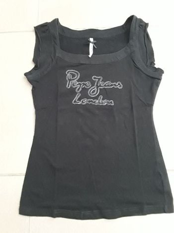 Débardeur moulant noir M PÉPÉ JEANS TBE