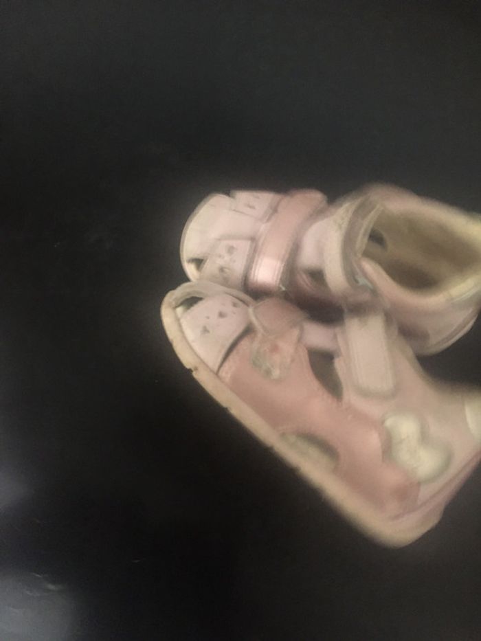 Geox cuir rose fille t21 avec cœur or - photo numéro 2