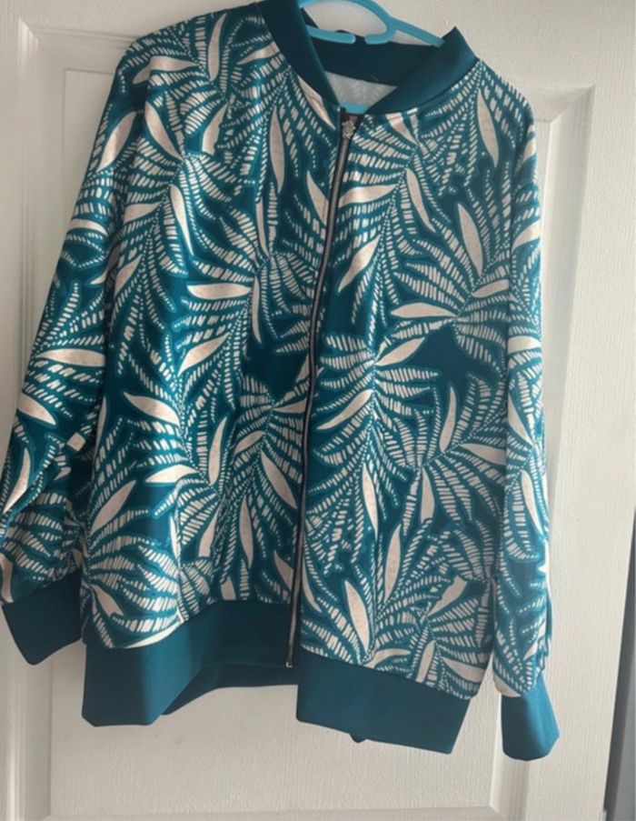Veste type Bombers turquoise