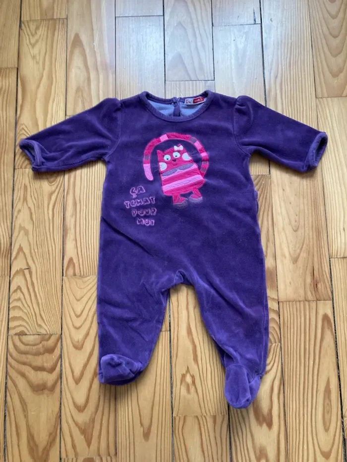 Pyjama 6 mois coton velours