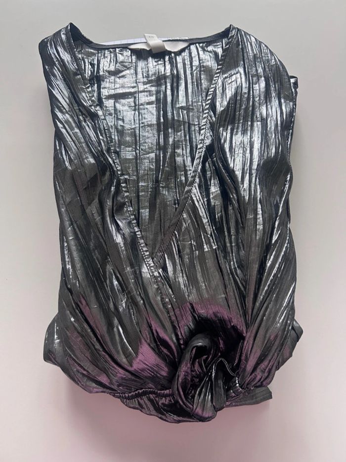 Combi-short argentée H&M taille M/38