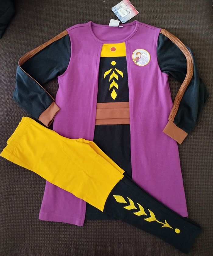 pyjama déguisement anna de la reine des neiges disney