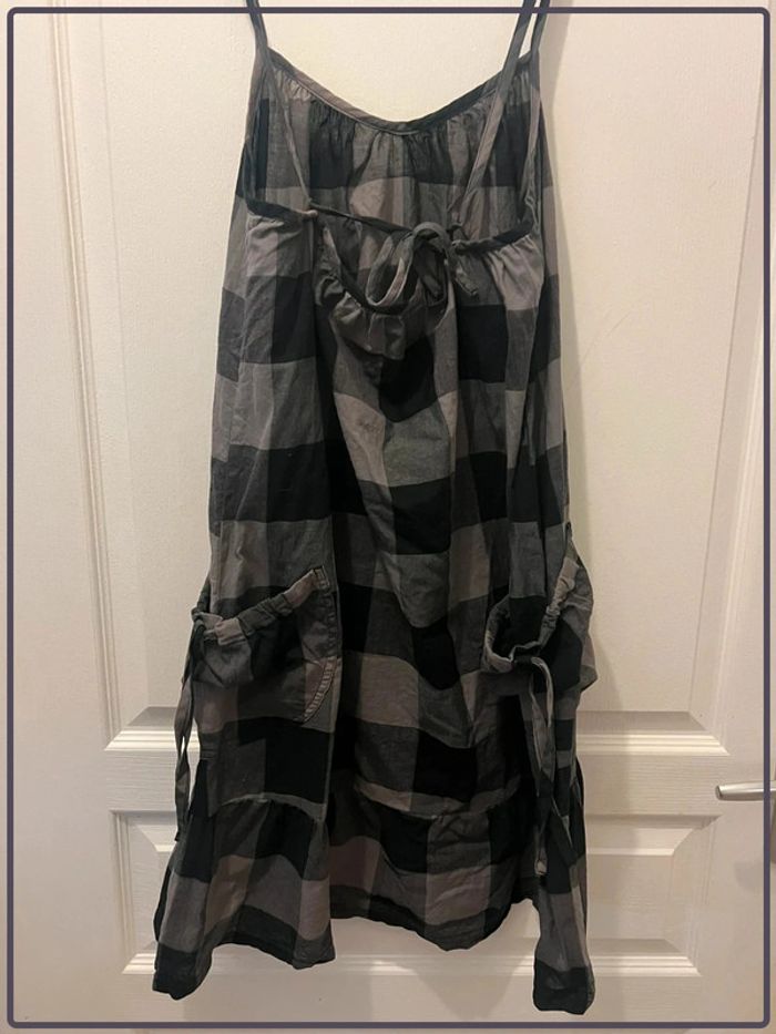 Robe Nikita taille XS carreaux gris noir - photo numéro 4