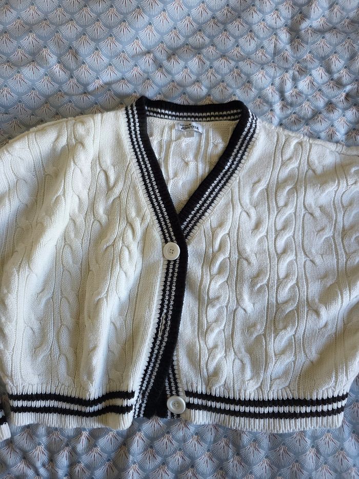 Cardigan cache coeur blanc taille L marque Jennyfer - photo numéro 2