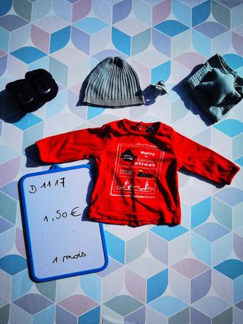 D1117 - tee shirt garçon 1 mois