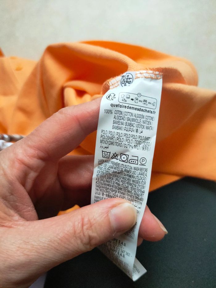 Lot de polos orange 10 ans Kiabi - idéal jumeaux - photo numéro 3