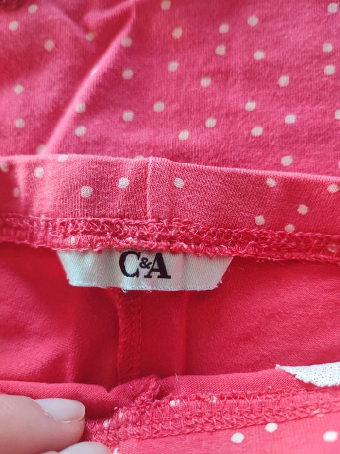 Ensemble rouge t-shirt et pantalon C&A - photo numéro 4