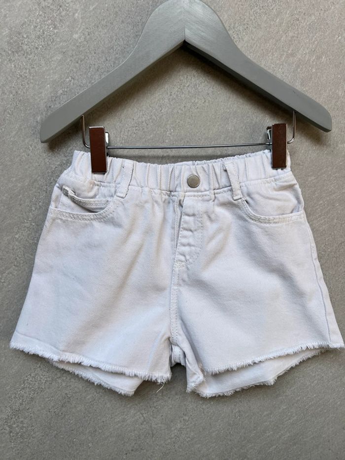 Ensemble short en jean blanc Zara 4-5 ans et tee shirt bleu Zara - photo numéro 6