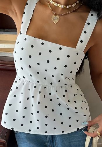 Débardeur à pois femme