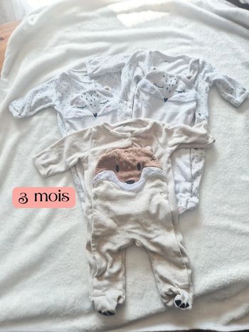 Lot 3 pyjamas gemo 3 mois