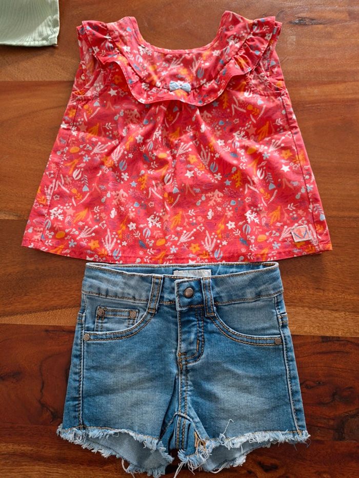 Ensemble blouse et short 2 ans