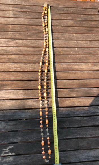 Collier perles orange corail