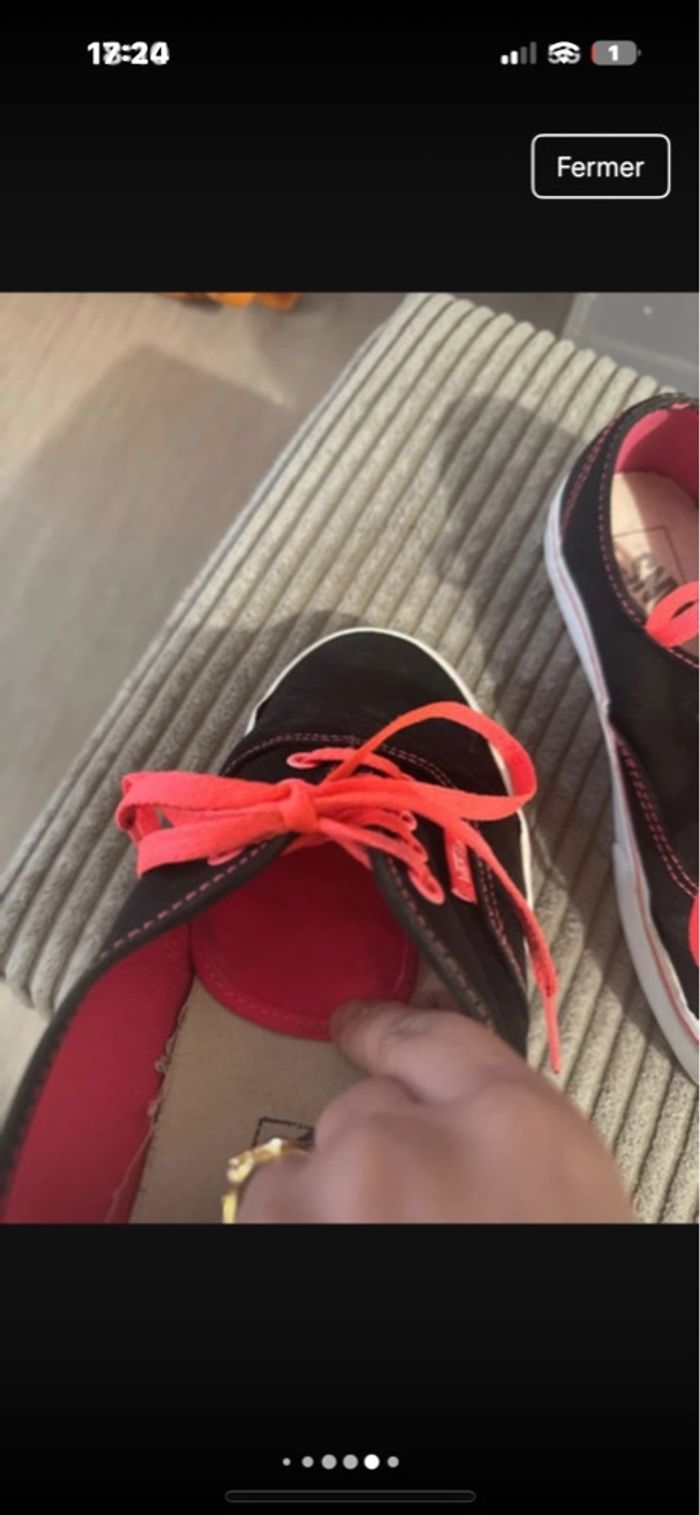 Vans pop rose fluo noir taille 39 - photo numéro 9