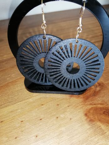 Boucles d'oreilles noires