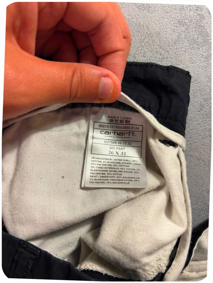 Pantalon Carhartt Noir « Sid Pant » 26*32 =Taille 36 - photo numéro 5