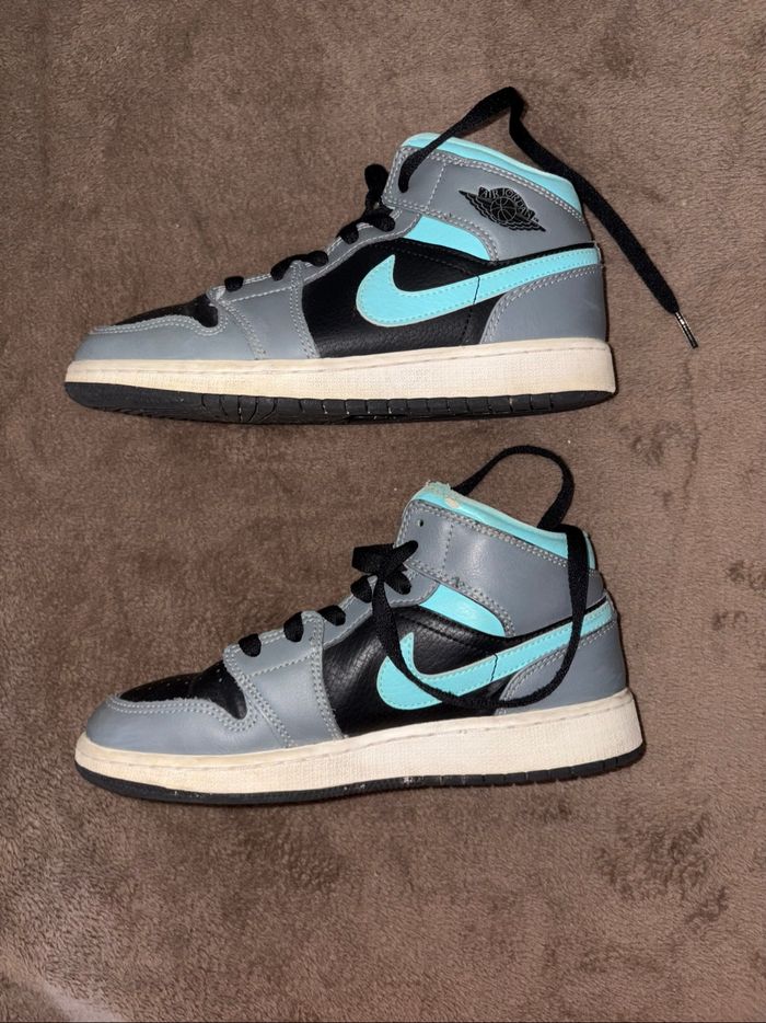 Baskets Nike Air Jordan grise et bleue taille 36,5. - photo numéro 9