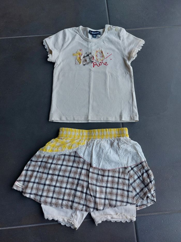 Jupe + tee-shirt Jean Bourget 18 mois