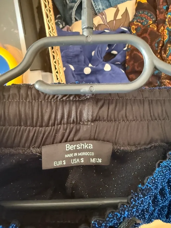 Jogging Bleu Pailleté Bershka - Taille S - photo numéro 5