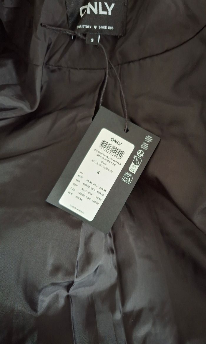 doudoune a capuche longue noir Only - photo numéro 6