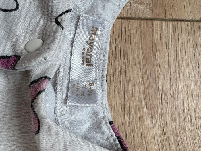 Ensemble bébé Mayoral 6-9 mois – haut à cœurs & legging mauve - photo numéro 4
