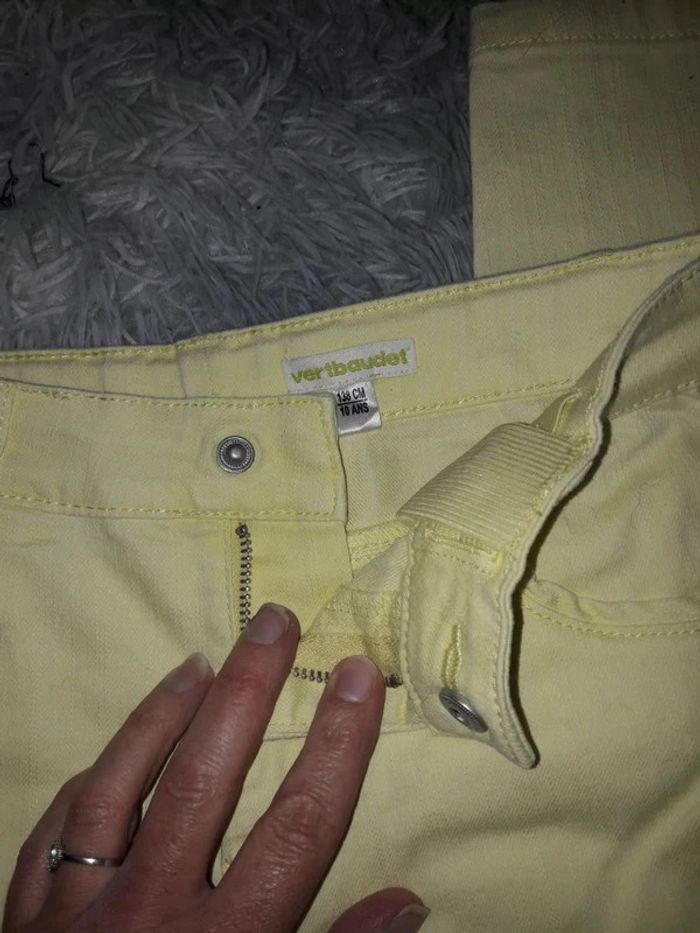 Jean slim jaune Vertbaudet 10 ans - photo numéro 4