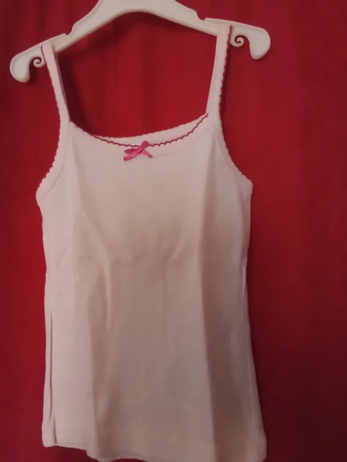 (67)lot de 6 tee shirts bretelles fines 4/5 ans marque in extenso et tissaia - photo numéro 4