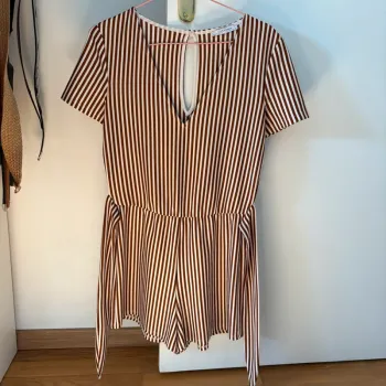 Combishort Zara rayée • marron & blanc • 38 🌼