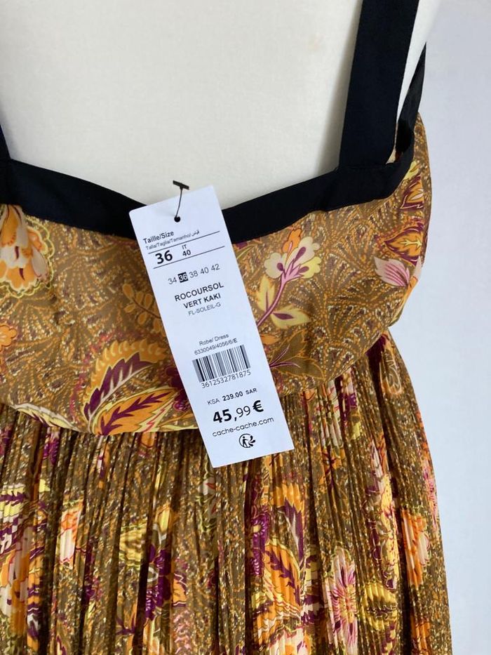 Robe couleur moutarde marque cache cache taille 36 - photo numéro 3