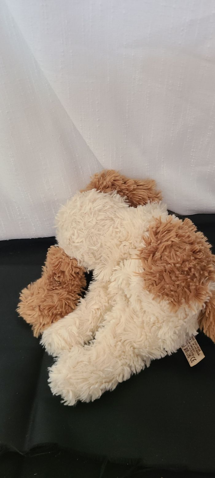 Peluche chien BUKOWSKI beige marron - photo numéro 5