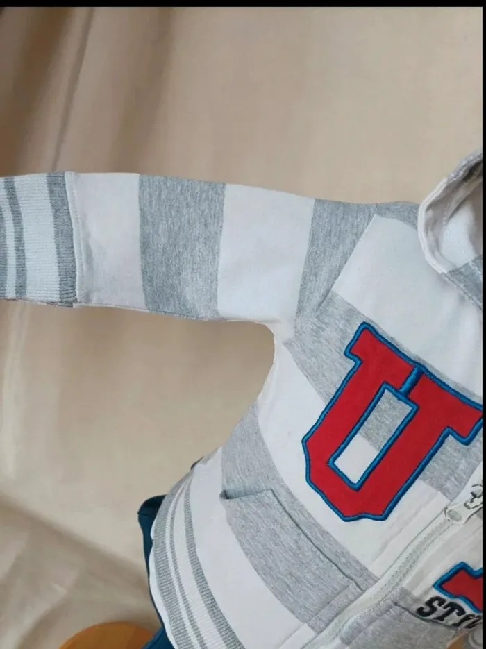 Jolie sweat zippé à capuche Boîte à Malices garçon 3 mois - photo numéro 3