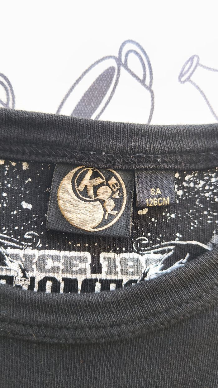 🖤 Super tshirt noir imprimé or/blanc (8 ans) 🖤 - photo numéro 5