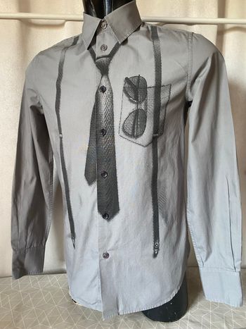 Chemise trompe l'œil grise 35/36 Tipster