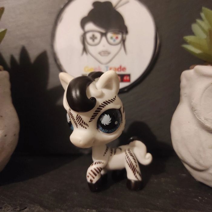 Littlest Petshop Pet Shop LPS horse cheval 903 Zèbre Zebra #geektradelpscheval