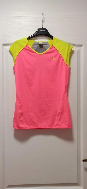T-shirt technique rose et jaune fluo Oxylane 42