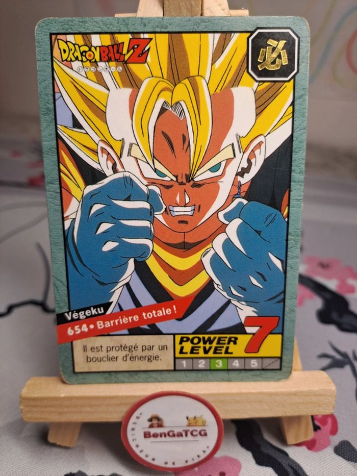 Carte Végeku 654 Barrière totale ! Dragon Ball Z Cardass Bandai 1996 Le Grand Combat Fr
