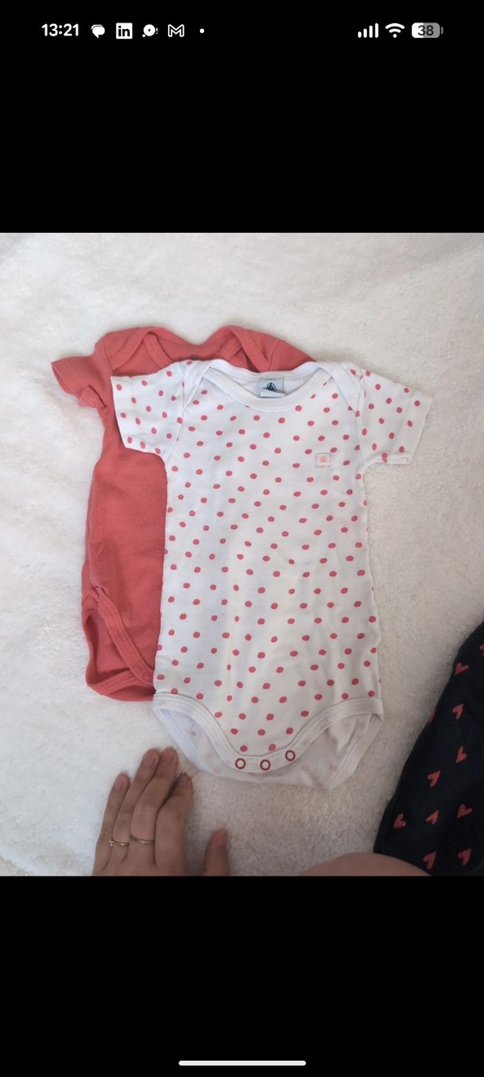 Lot de 3 bodies Petit bateau la redoute - photo numéro 3