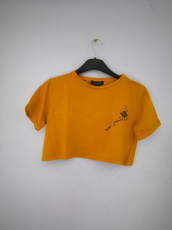 Haut court orange Primark taille S