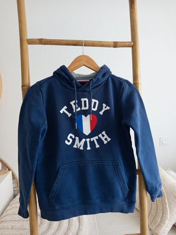 Sweat à capuche intérieur polaire bleu marine Teddy Smith taille XS