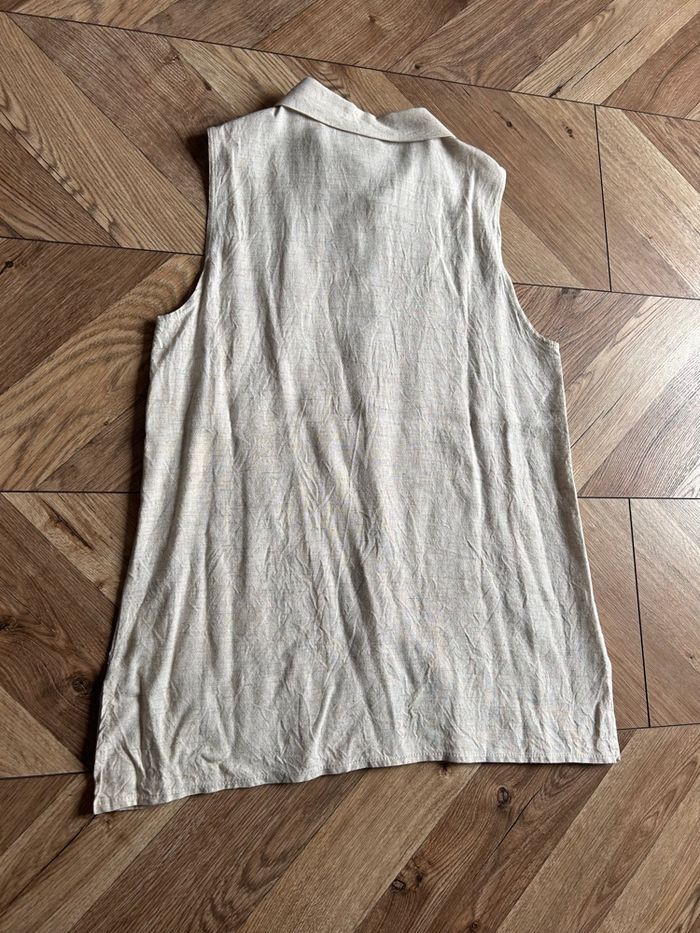 🌿 Top sans manches en lin mélangé - Style Minimaliste / Bohème - photo numéro 6