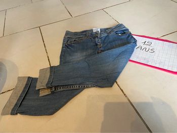 Pantacourt jean fille
