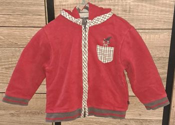 Gilet à fermeture rouge Obaïbi 18 mois